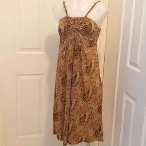 Supre Summer Dress Brown Paisley Size 